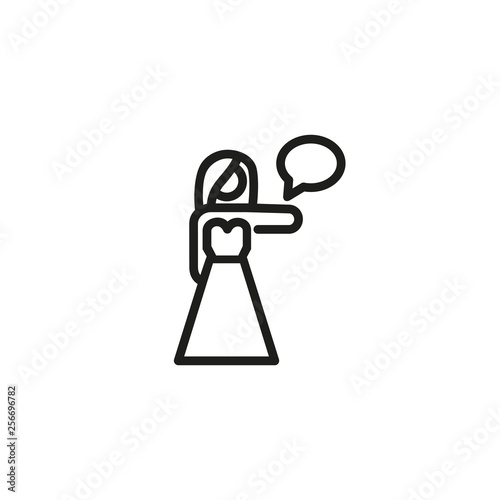 Event hostess line icon