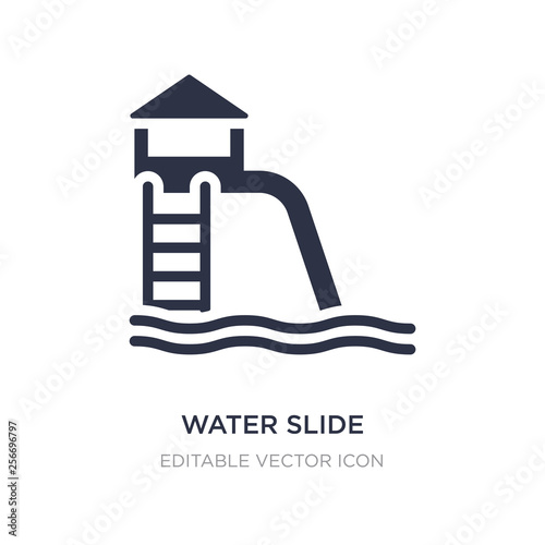 water slide icon on white background. Simple element illustration from Travel concept.