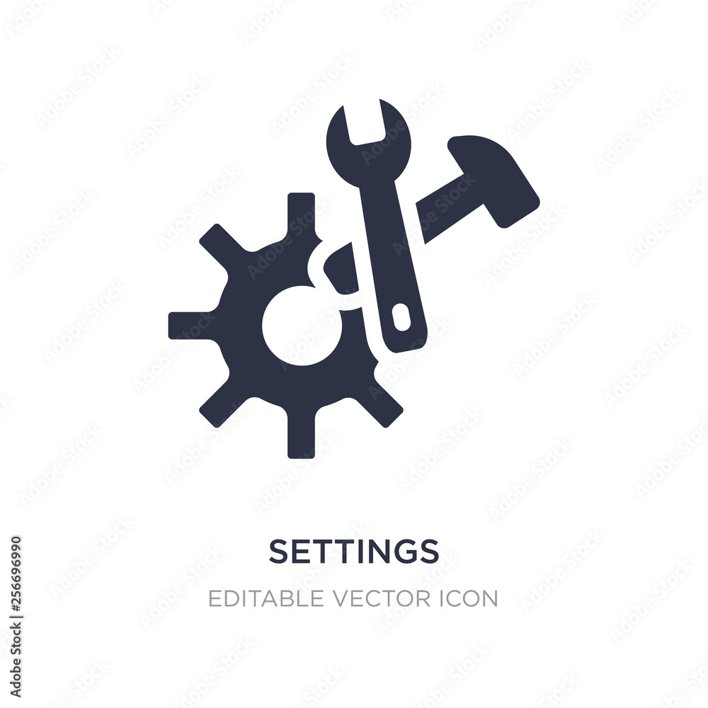 settings cogwheel button icon on white background. Simple element illustration from UI concept. settings cogwheel button icon on white background. Simple element illustration from UI concept.