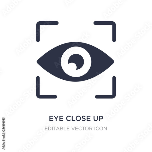 eye close up visibility button icon on white background. Simple element illustration from UI concept.