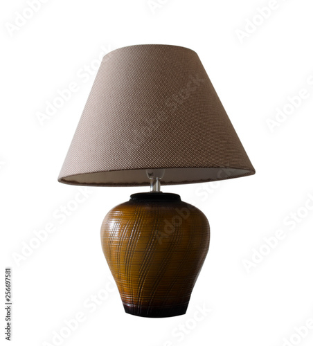 Table lamp on white background.Isolated object.