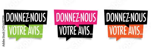 Donnez-nous votre avis - bulles