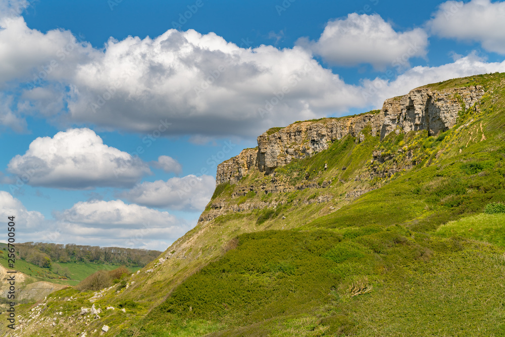 Jurassic Coast landscape at Emmett's Hill near Worth Matravers, Jurassic Coast, Dorset, UK Jurassic Coast landscape at Emmett's Hill near Worth Matravers, Jurassic Coast, Dorset, UK