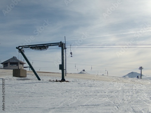 beautiful winter skiins season in sar planina in macedonia photo