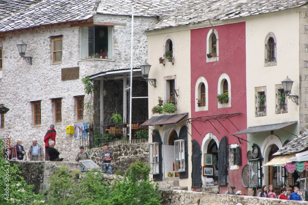 Houses in Mostar, Bosnia and Herzegovina