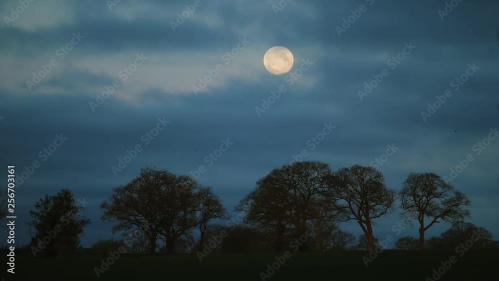 scenic full moon dawn landscape scenic full moon dawn landscape