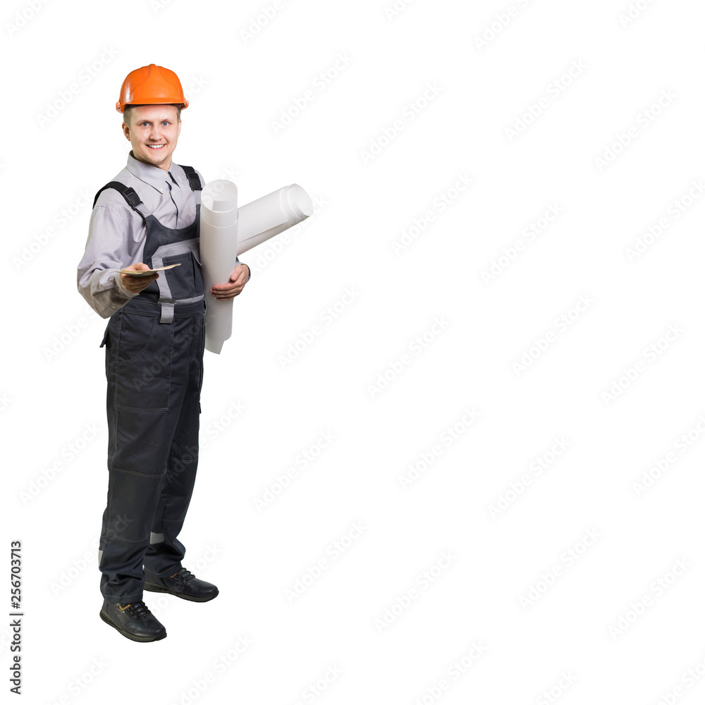 Engineer builder welcomes you. Payment of work for the money. isolated Engineer builder welcomes you. Payment of work for the money. isolated