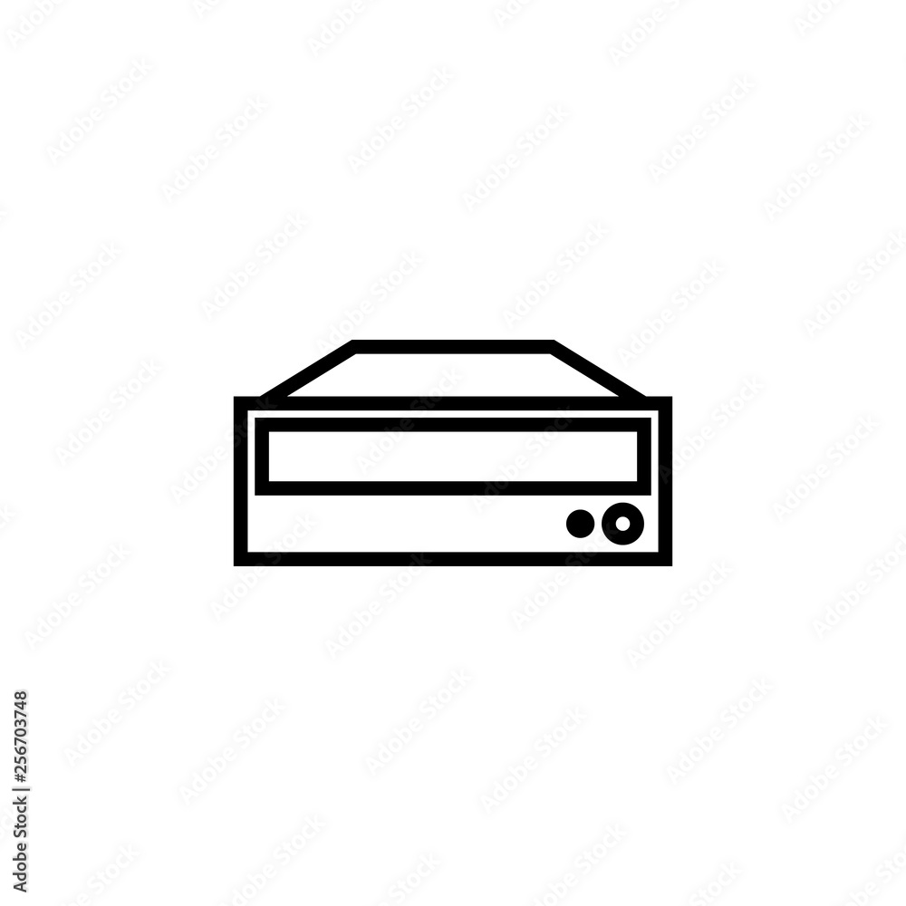 DVD ROM icon outline or line style vector illustration DVD ROM icon outline or line style vector illustration