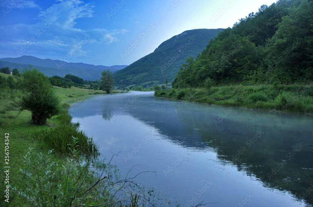 Pliva River in Pljeva Village, Bosnia and Herzegovina