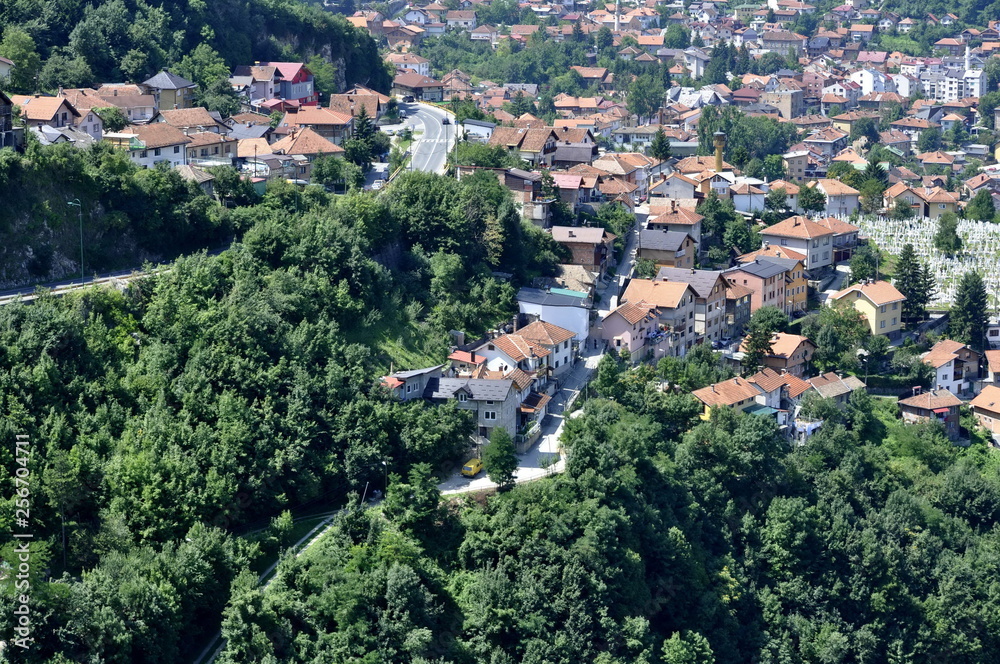 Fototapeta premium Panorama of Sarajevo, Bosnia and Herzegovina