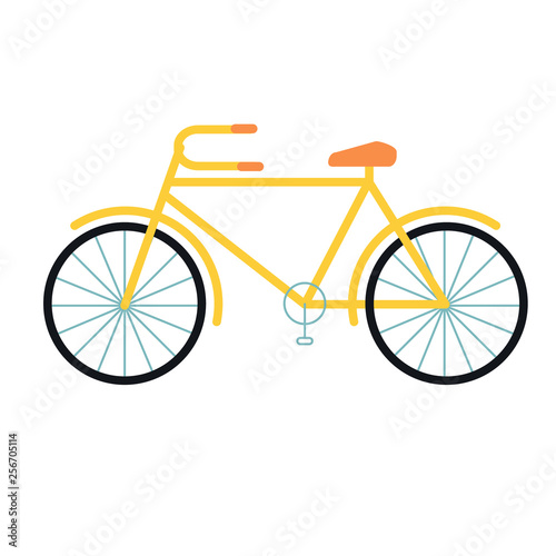 bike flat illustration on white