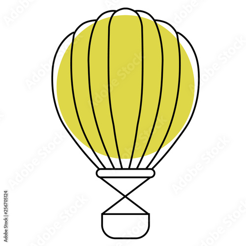 air ballon flat illustration on white