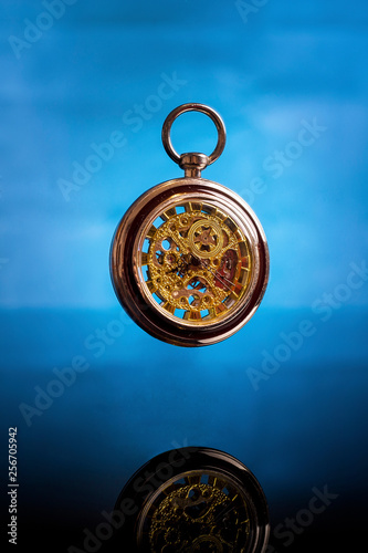 Flying old pocket watch