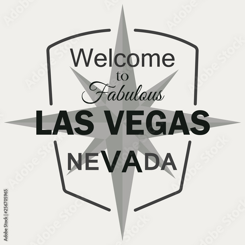 T-shirt graphics, typography. Las Vegas, Nevada.  Vector.