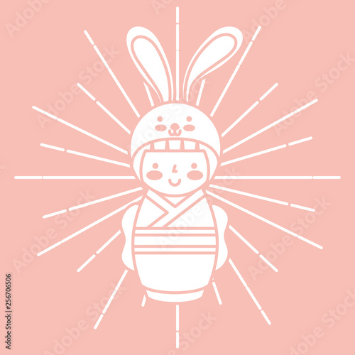 japanese kokeshi doll kimono