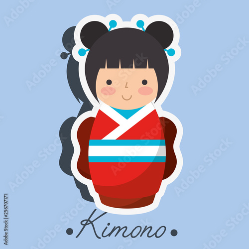 japanese kokeshi doll kimono