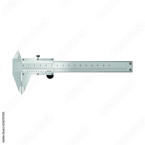 Caliper isolated on white background