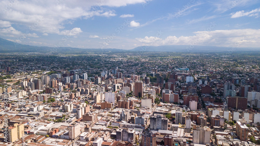 Aerial view of the city of San Miguel de Tucumán, Argentina