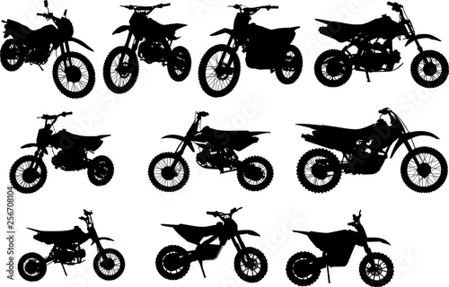 Dirt Bike Silhouette Shape Vector