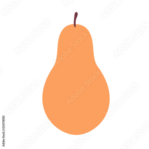 pear flat illustration on white