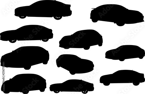 Sedan Silhouette Shape Vector