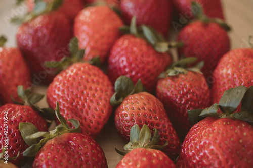 Strawberries background. Close up of fresh strawberries as texture and background.