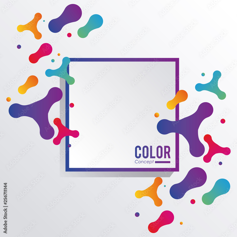 Fototapeta premium Color concept background frame