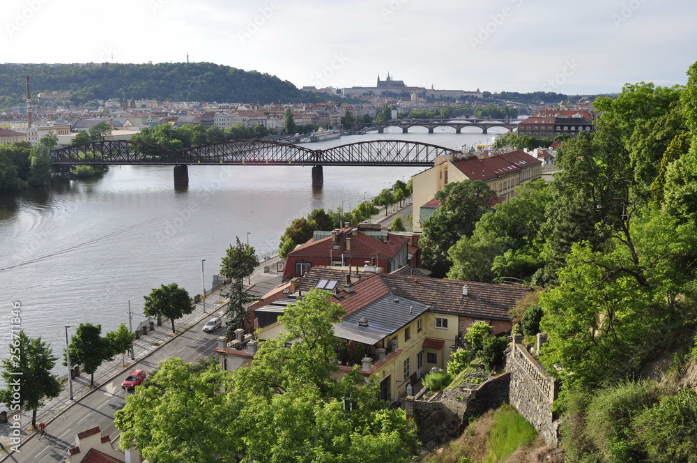 A View of Vltava river in Prague, Czech Republic