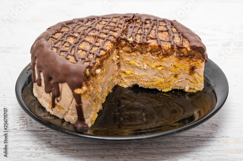 Chocolate and cofn flakes sweet cake