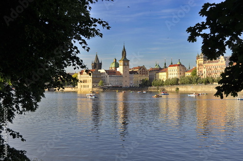 A View of Vltava river in Prague  Czech Republic