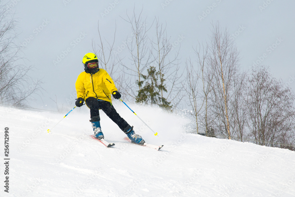 skier on a slope