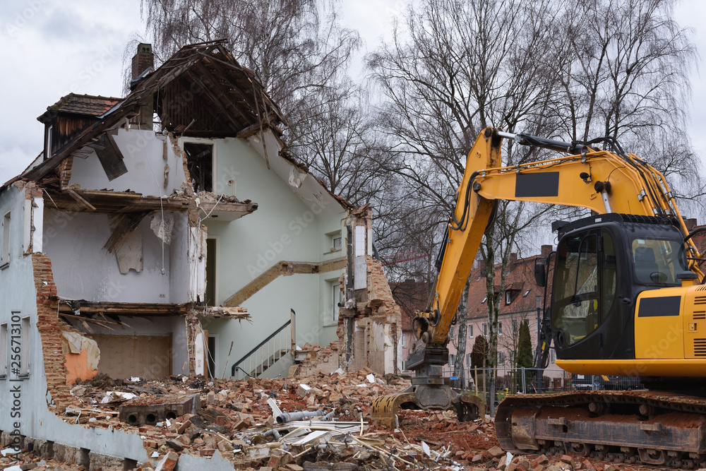 demolition of a house