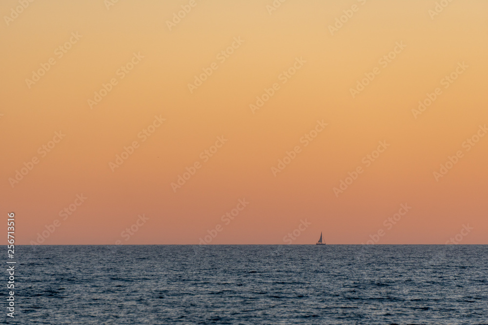 Sunset at the beach in Palma de Mallorca