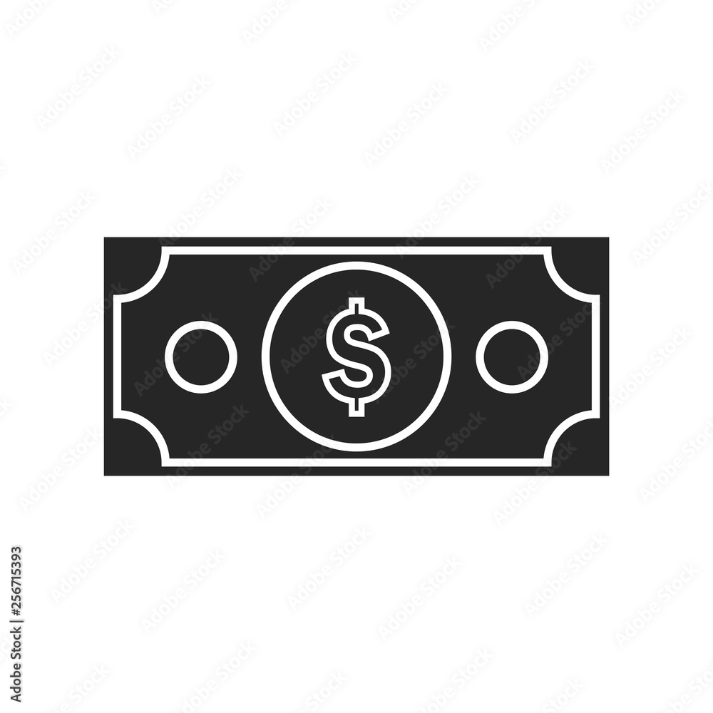 Dollar flat icon on white background, for any occasion Dollar flat icon on white background, for any occasion
