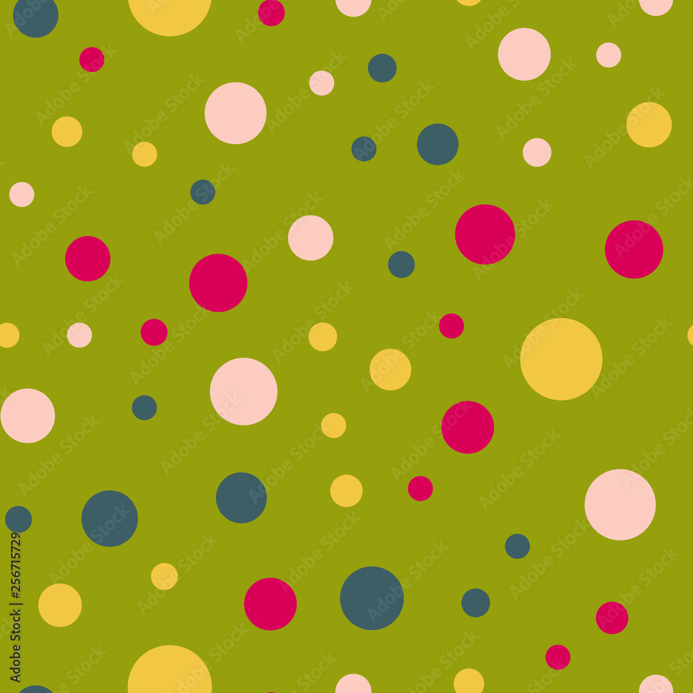 Colored circles seamless pattern. Polka dot background. Colored circles seamless pattern. Polka dot background.