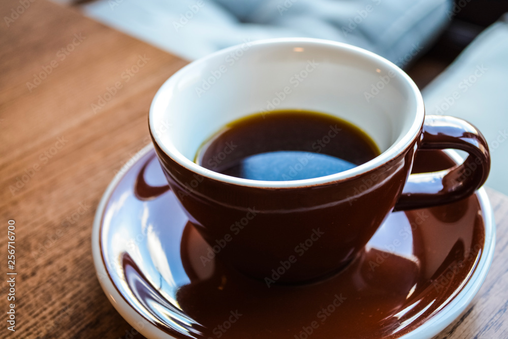Obraz premium Alternative way of preparation of coffee. The invigorating morning strong drink in the server and a cup. Coffee shop. 