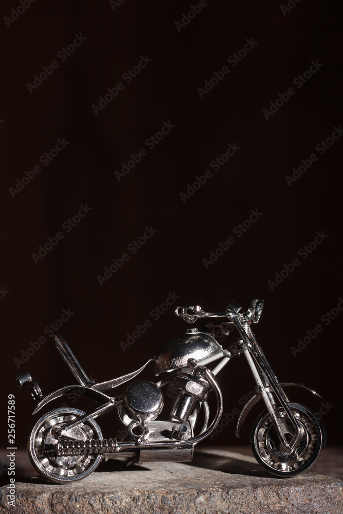 Handmade miniature of a motorcycle