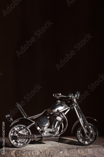 Handmade miniature of a motorcycle