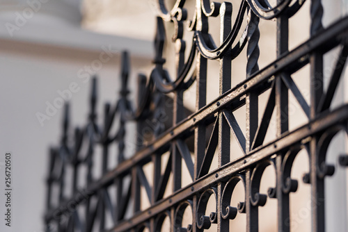 The new metal fence