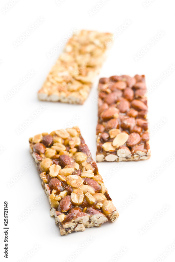 Sweet nut bars with honey. Sweet nut bars with honey.