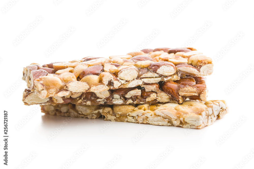 Sweet nut bars with honey. Sweet nut bars with honey.