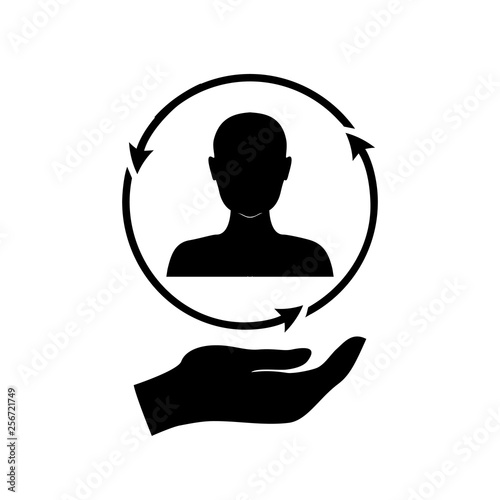 Full customer care service - Minimal vector icon.