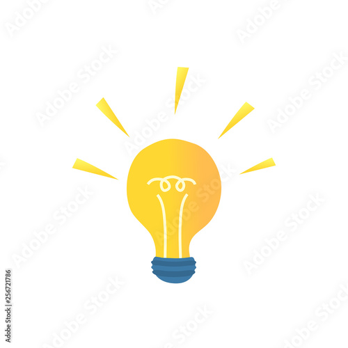 Light Bulb icon. Vector cartoon