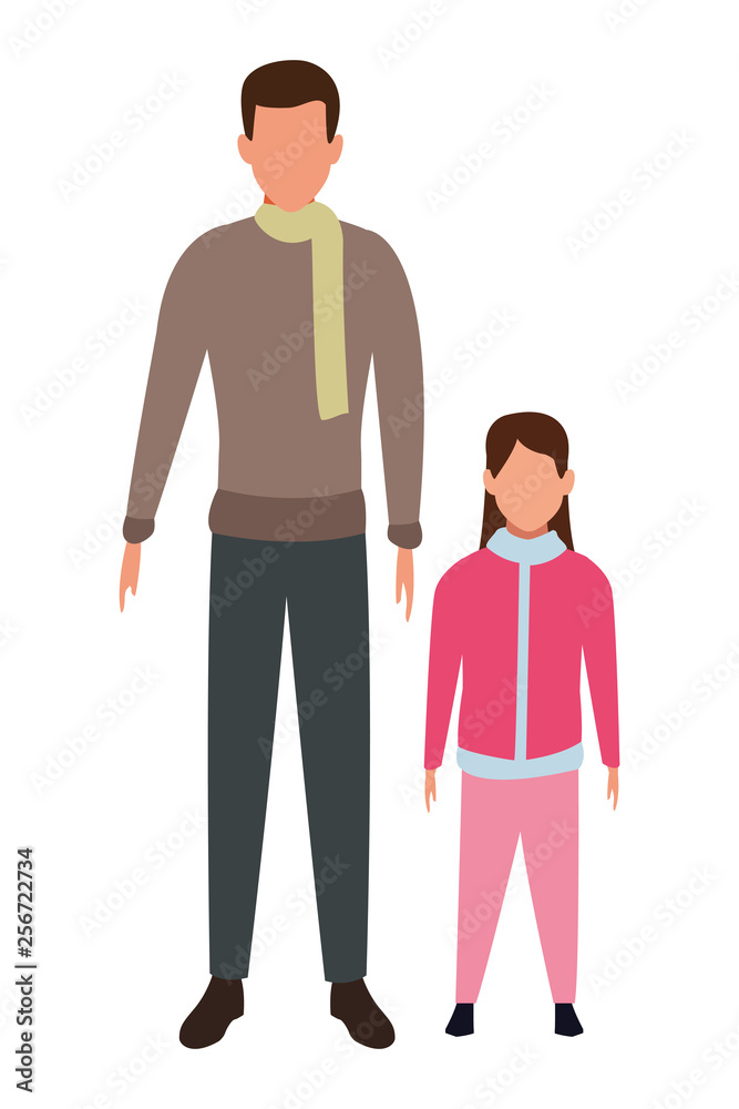 man with child avatars man with child avatars