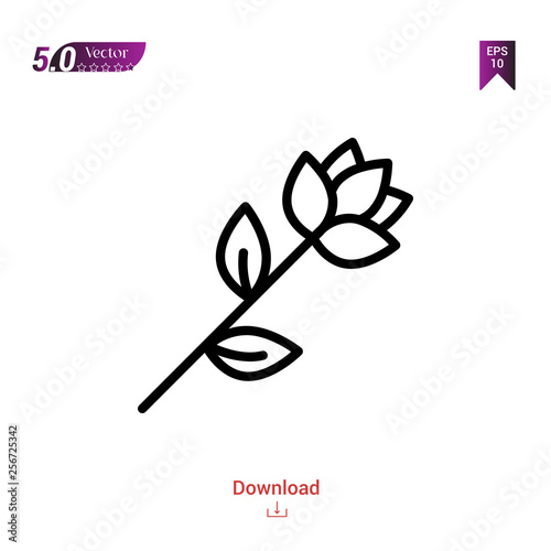 rose valentine icons vector for valentine's day isolated on white background. Line pictogram. Graphic design, mobile application, logo, user interface. Editable stroke. EPS10 format vector