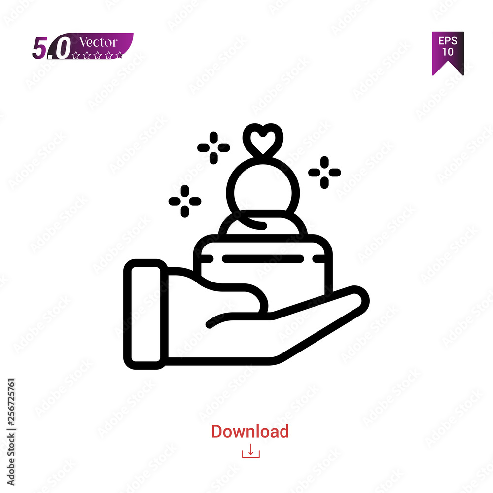 proposal valentine icons vector for valentine's day isolated on white background. Line pictogram. Graphic design, mobile application, logo, user interface. Editable stroke. EPS10 format vector