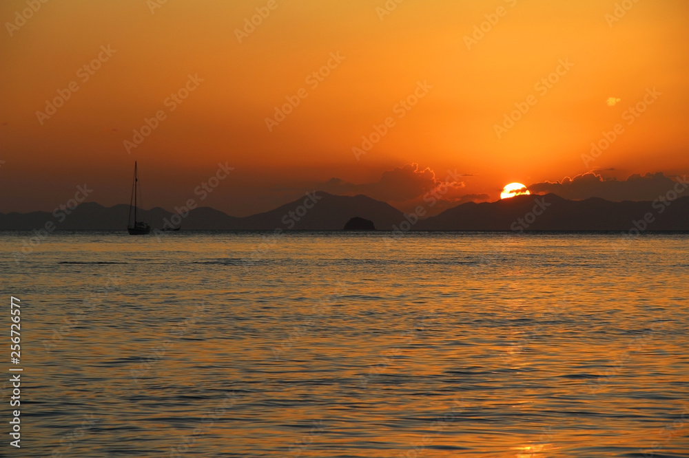 Beautiful view of the Andaman Sea at sunset. Thailand. Beautiful view of the Andaman Sea at sunset. Thailand.
