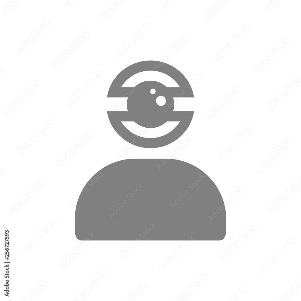 Appearance, aspect, design, eye, look, view, creative vision grey color icon