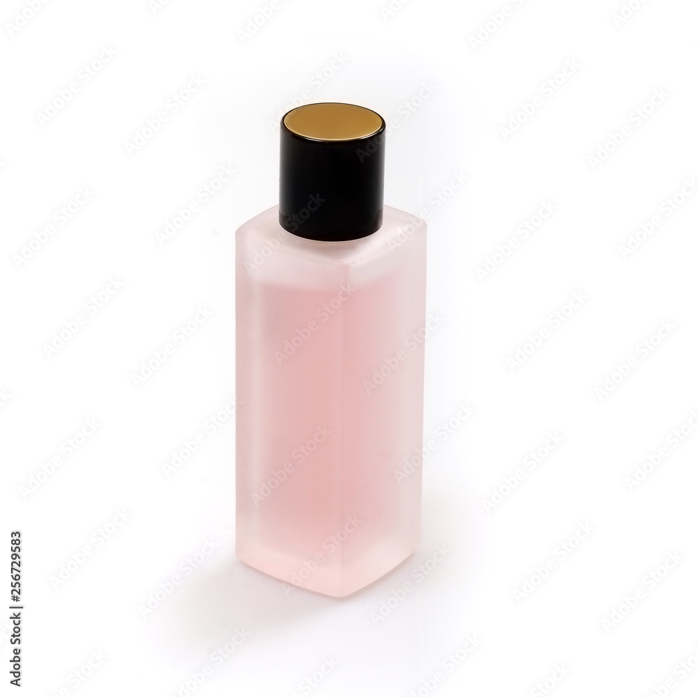 Layout of perfume bottles on a white background Layout of perfume bottles on a white background
