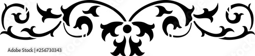 Flower stencil ornament